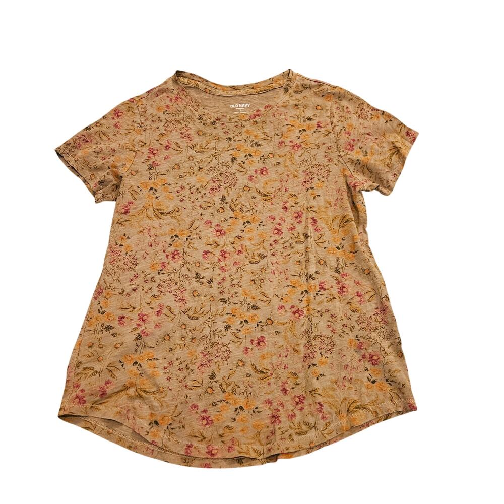 Old Navy EveryWear Floral Tee Small Short Sleeve Lightweight Top